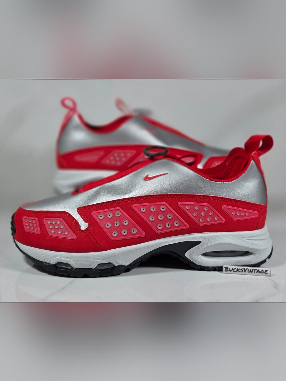Nike Air Sunder SNDR Max Fusion Red Silver IH3988-001 Rare NEW Womens Size 9